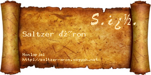 Saltzer Áron névjegykártya